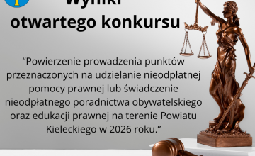 Wyniki konkursu dotyczącego porad prawnych na 2026 rok